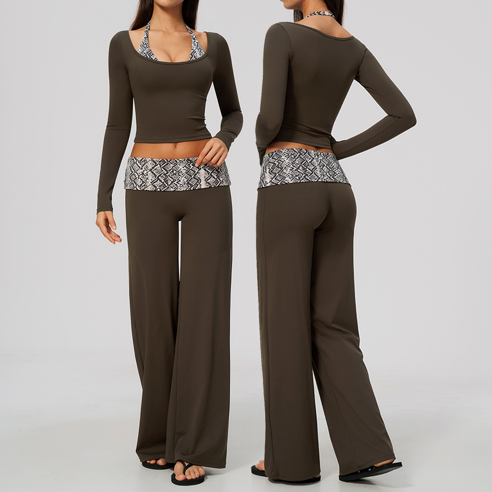 Compression Long Pant - 요가 세트, 스포츠복, 운동복 2종 세트,