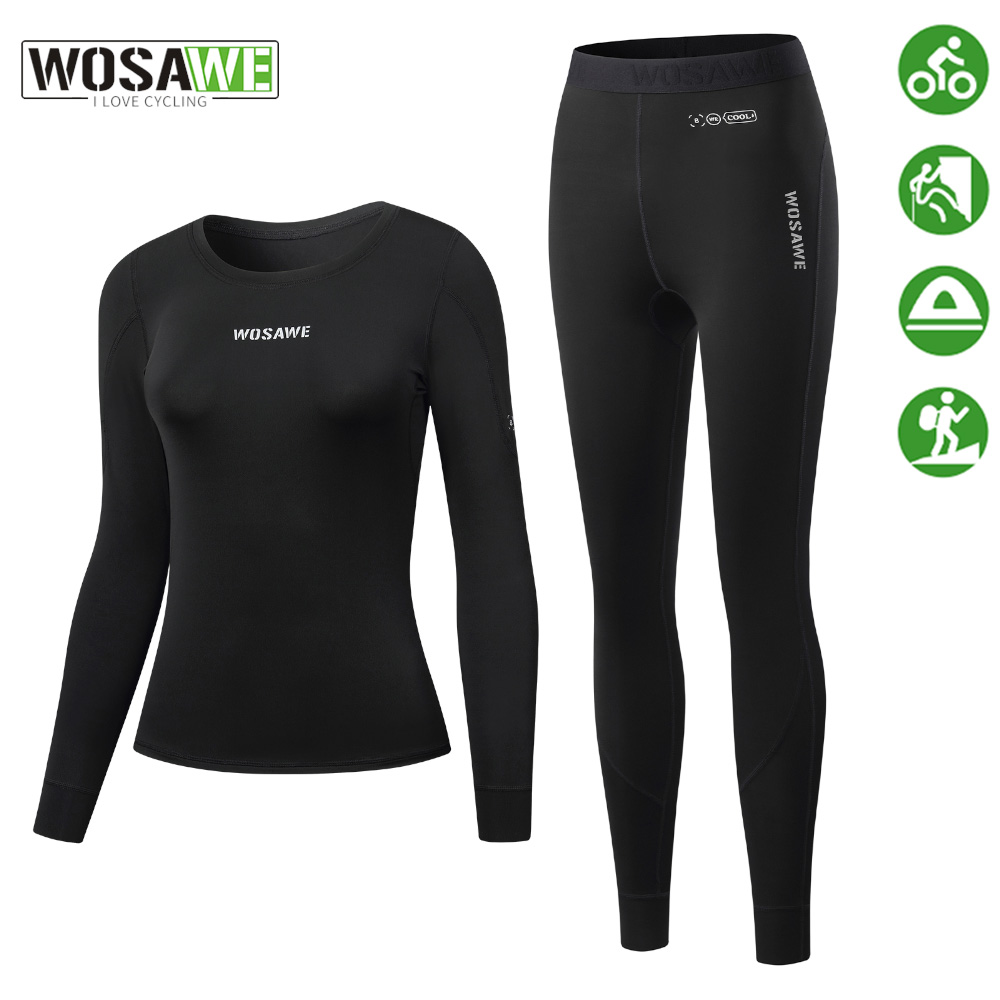 Compression Long Pant - WOSAWE 여성용 사이클링 언더웨어, 빠른 건조