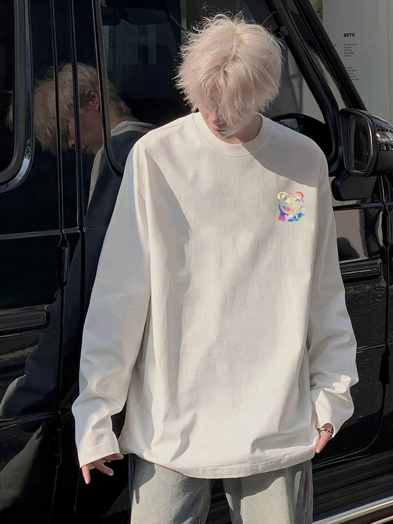 남성용 얇은 긴팔 크루넥 스웨트셔츠, 트렌디한 스타일, - Undershirt Crew Neck 리뷰 및 가격
