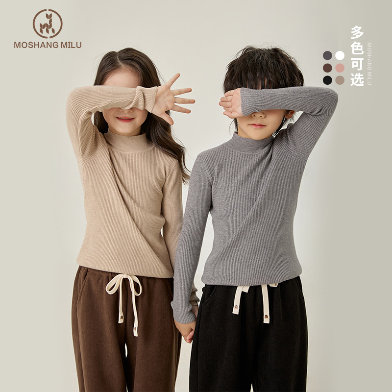 새로운 디자인의 아동용 풀오버 티셔츠, 긴팔, 면 소재 - Undershirt Crew Neck 리뷰 및 가격